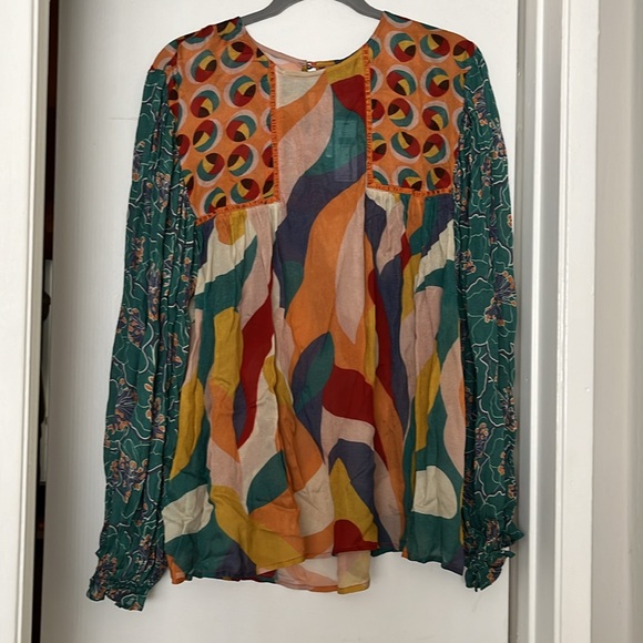 Anthropologie Bl^nk Multi-patterned Blouse - Picture 4 of 5
